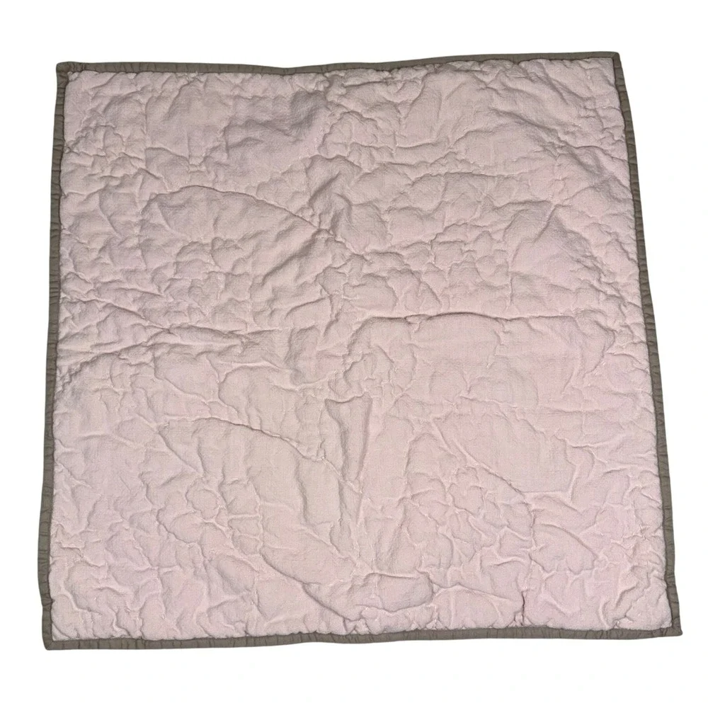 Pottery Barn Baby Pink Cotton Textured Pillow‎ Sham Cover 26x26
